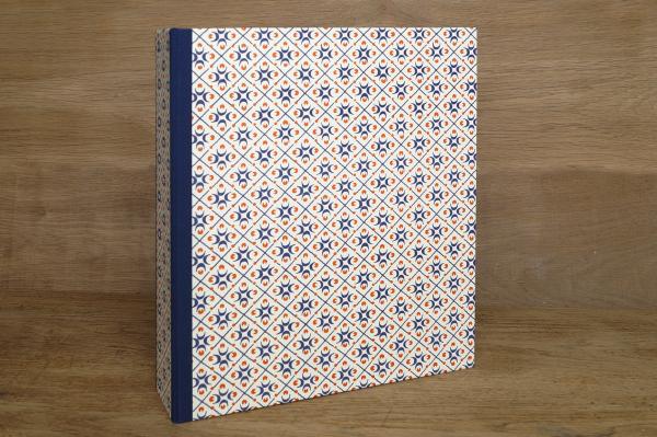 Folder blue red Ferdl linen edges